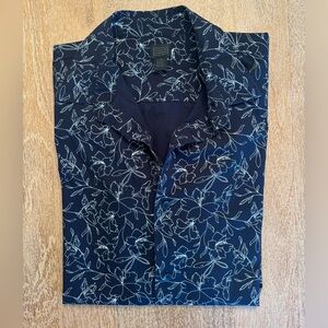 14th & Union Navy Floral Oxford with Short Sleeves